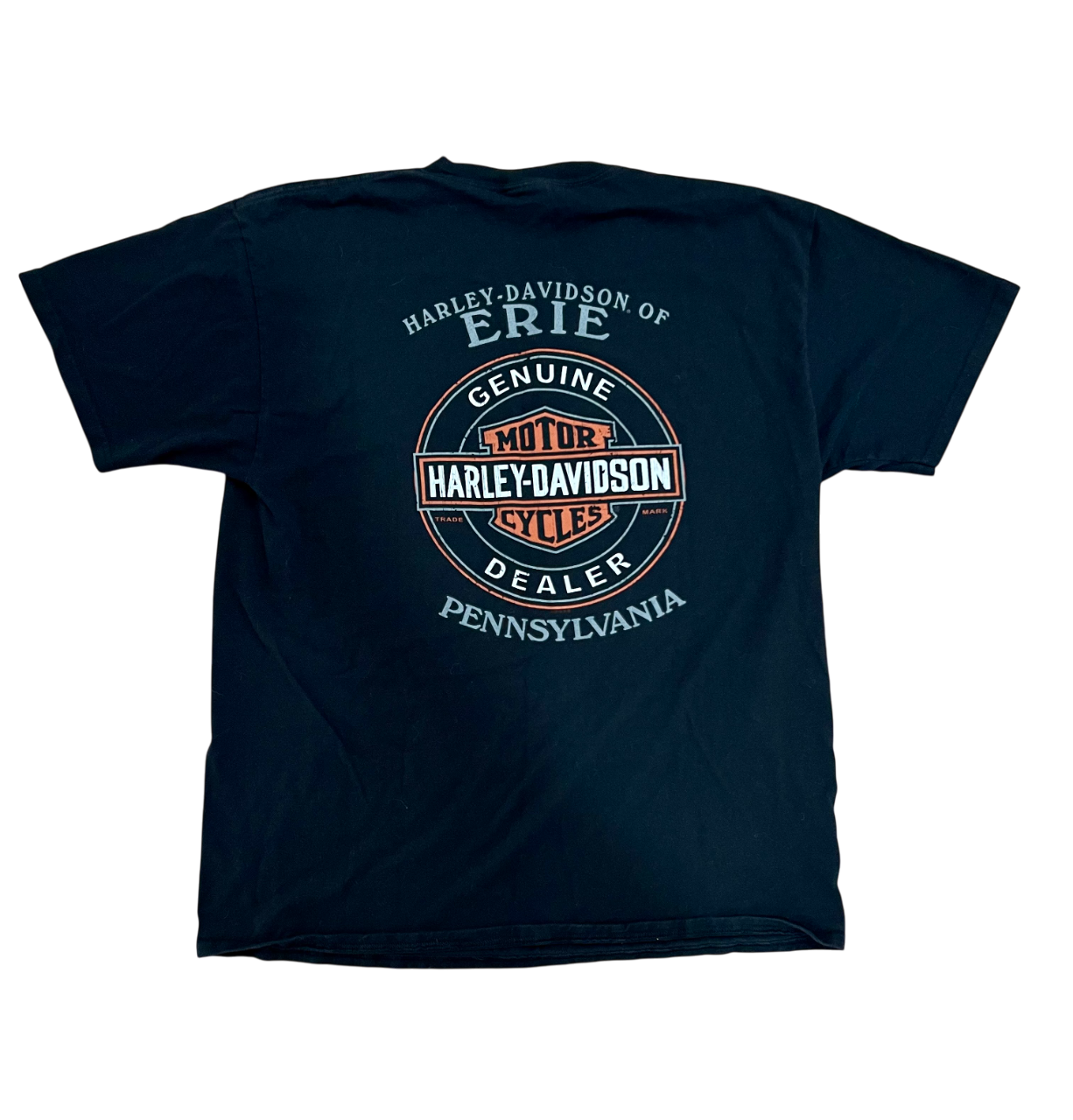 Harley Davidson Motorcycles Erie PA Black Vintage Graphic T-Shirt