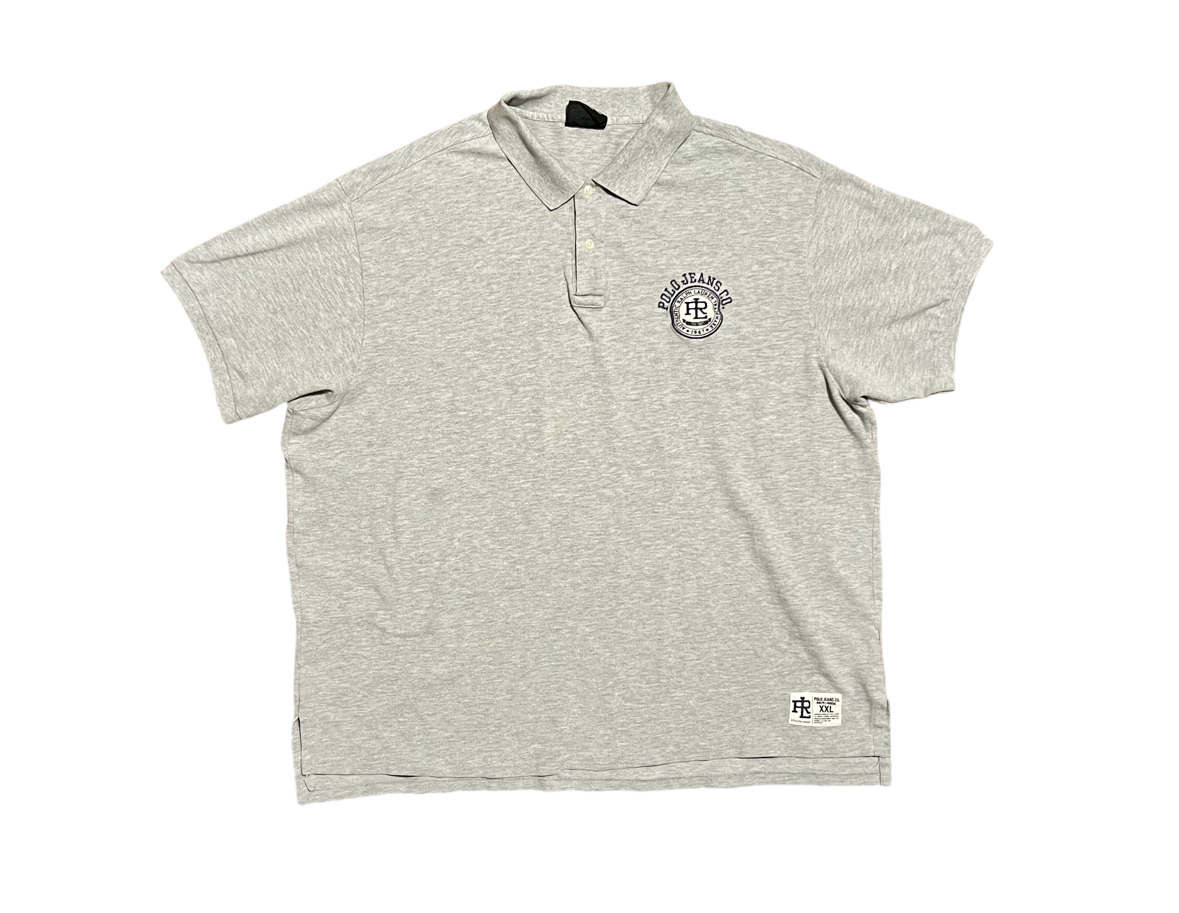 Polo Jeans Co Ralph Lauren Vintage Y2K Gray Athletic Polo Shirt
