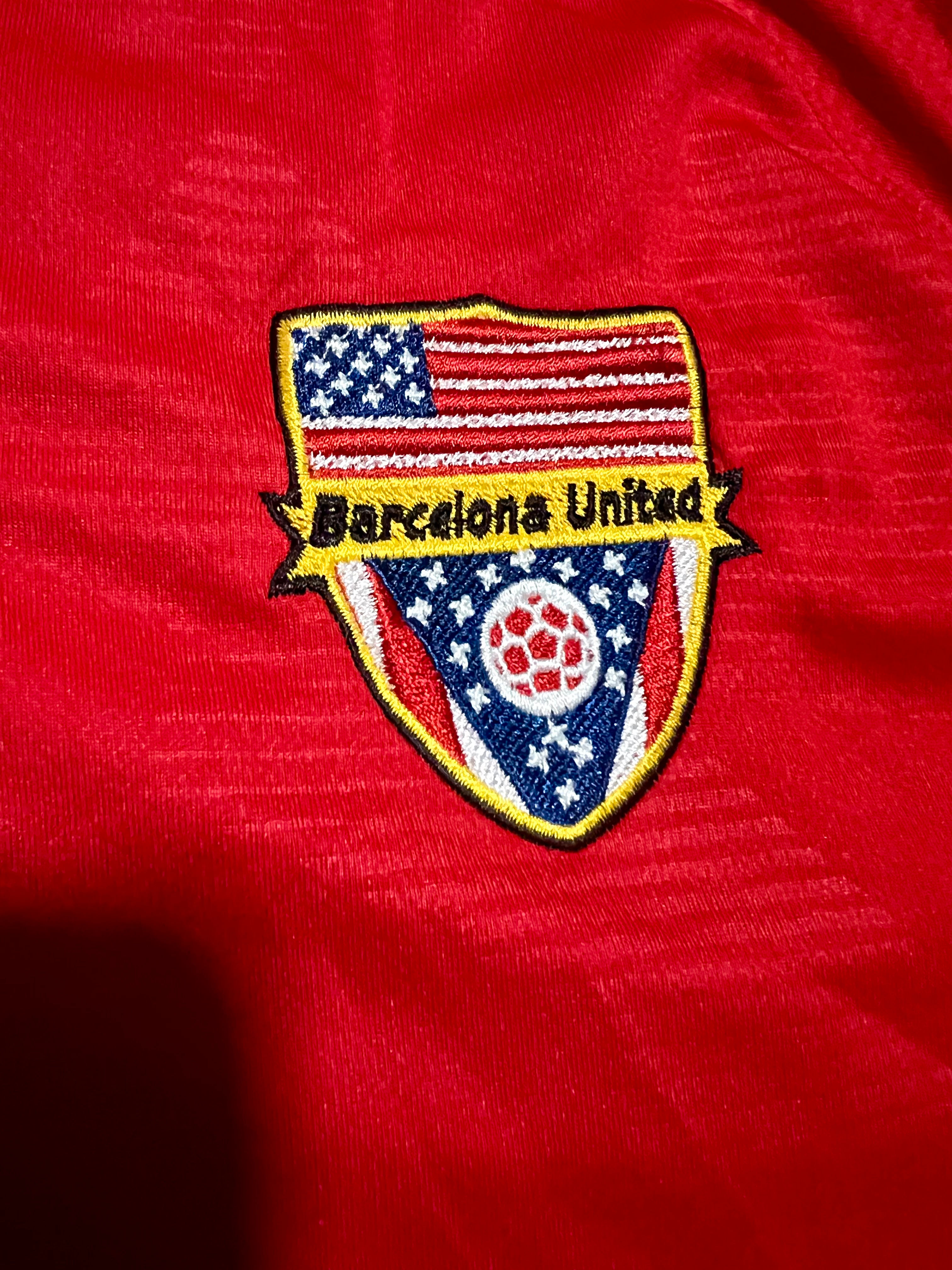 Barcelona United Nike Dri-Fit Red Embroidered Soccer Jersey
