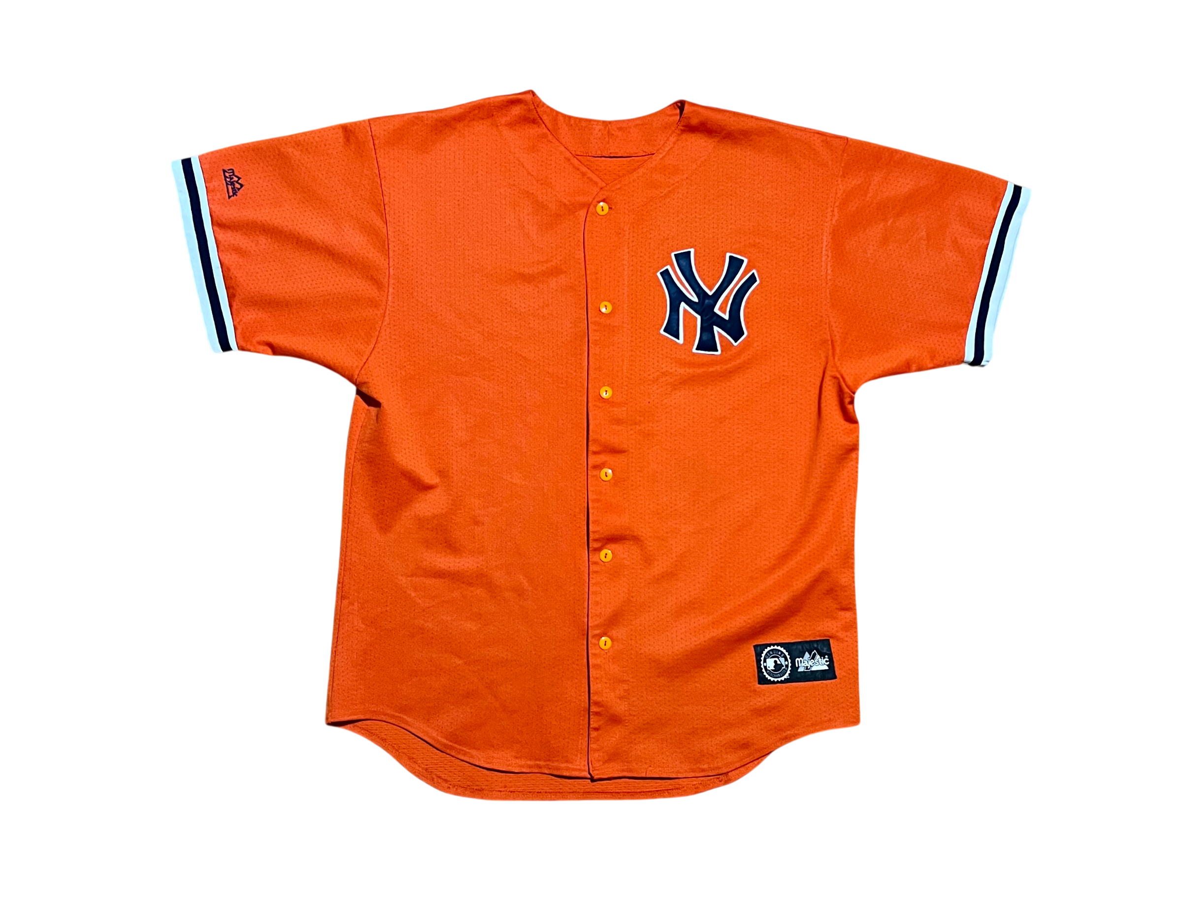 New York Yankees Vintage 90s Majestic Orange Baseball Jersey