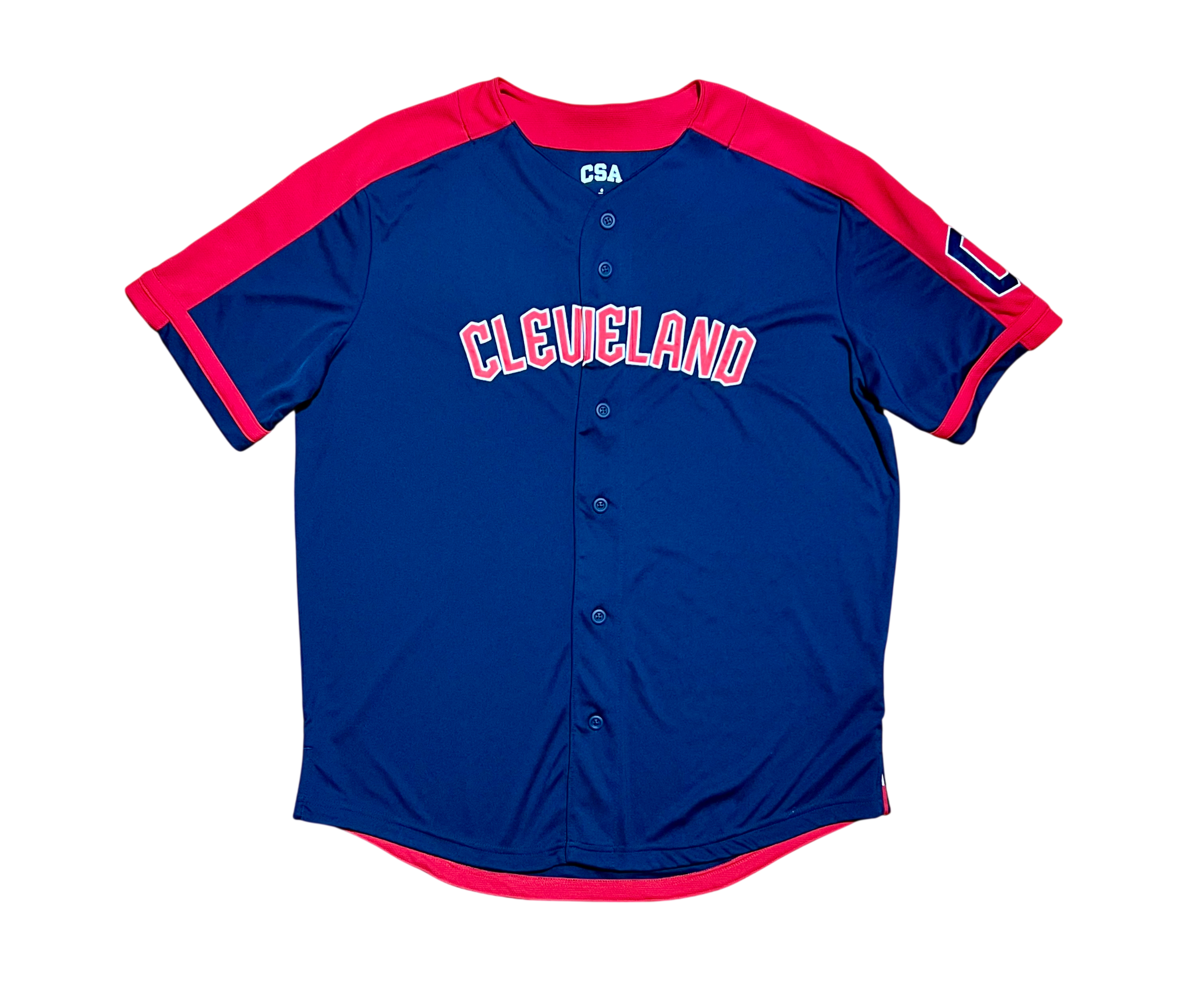 Cleveland Guardians CSA Embroidered Button Up Baseball Jersey