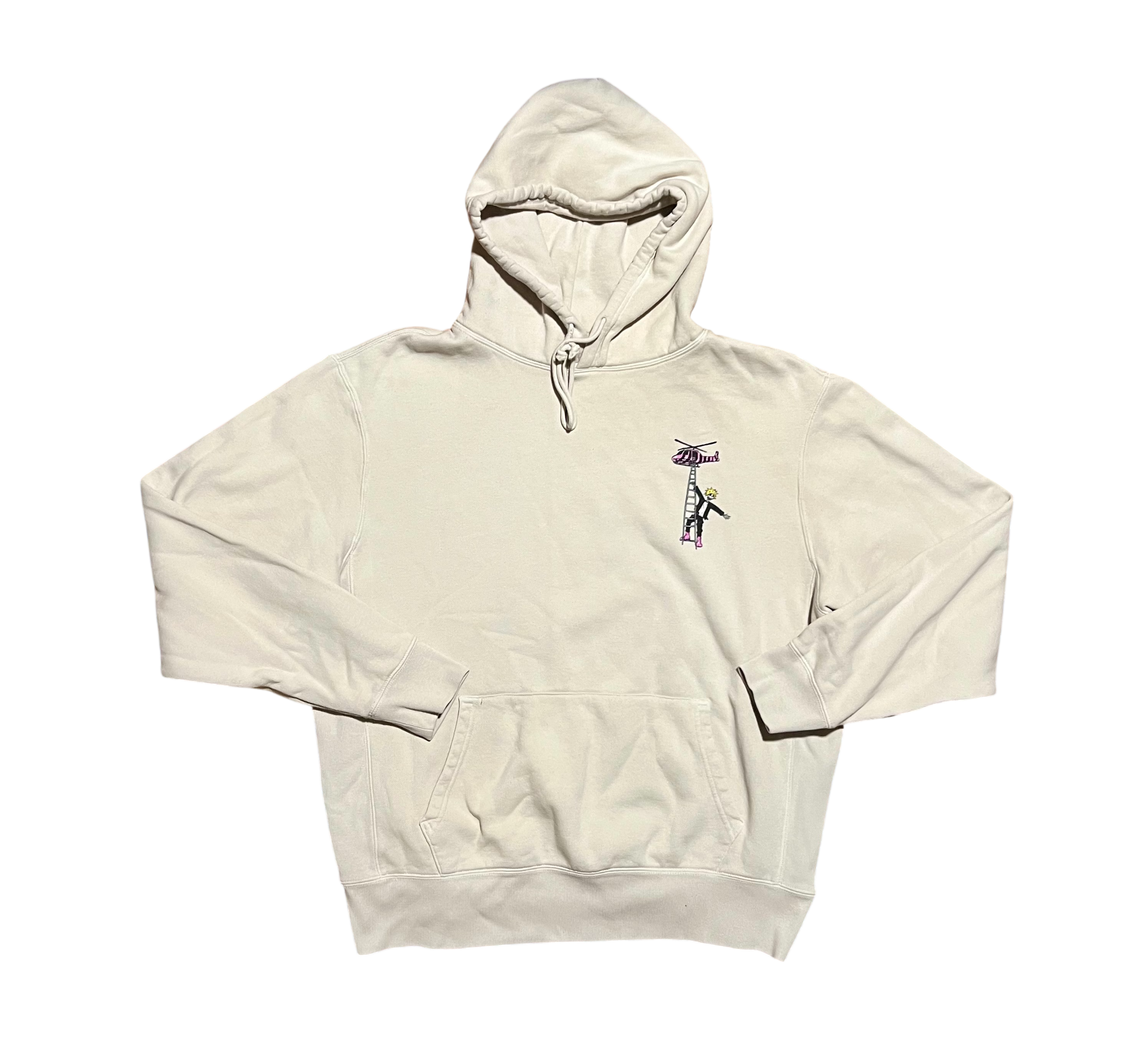 Machine Gun Kelly MGK 2023 Tour Skeleton Helicopter Cream Hoodie
