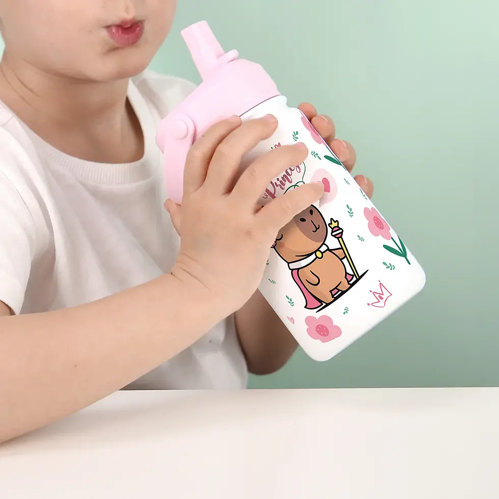 Miniatura: Aurea - Garrafa Térmica C/Adaptador 330ML Ice Pink Capivara