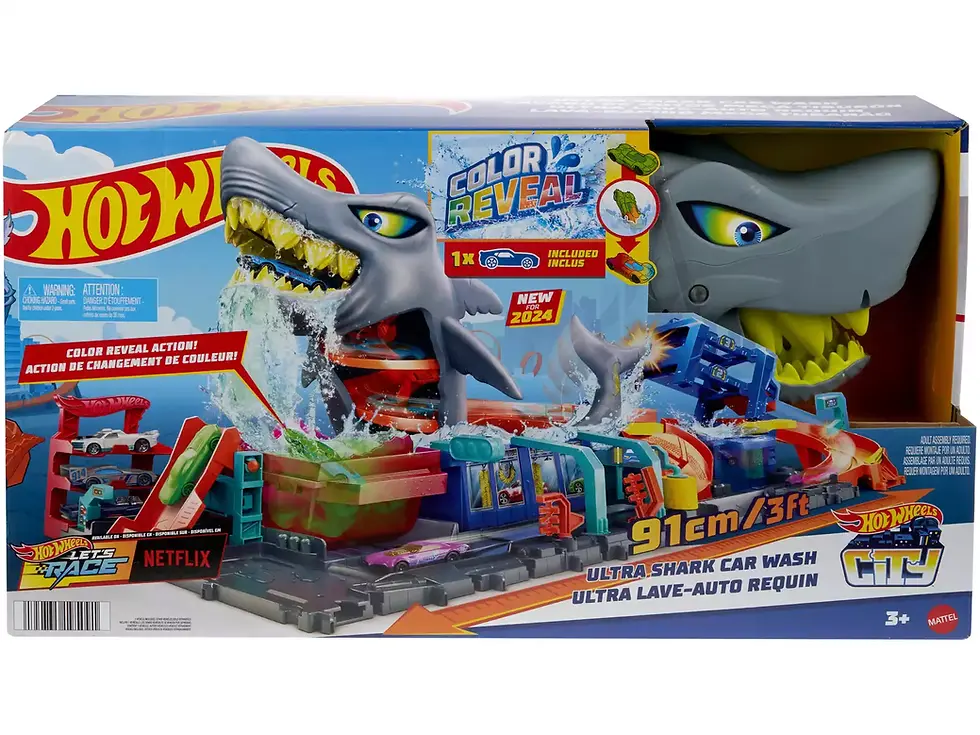Hot Wheels - Pista Túnel de Lavagem Super Tubarão