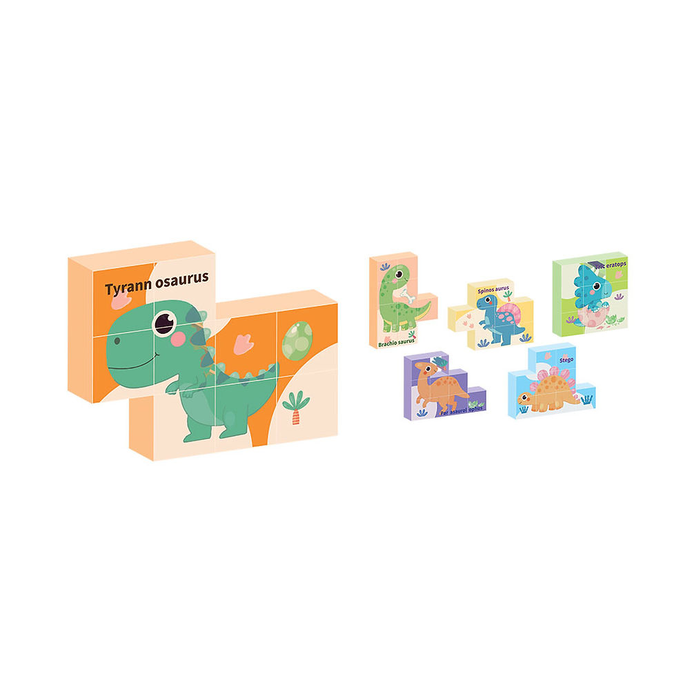 Miniatura: Giros - Puzzle 9 Cubos Magnéticos 6 Dinos