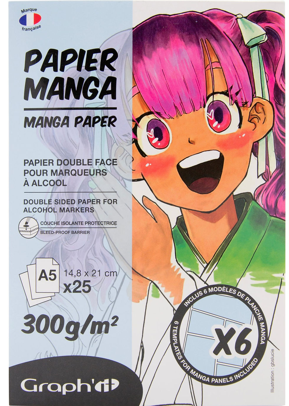 Bloco Papel - Manga paper A5 300g 25fls