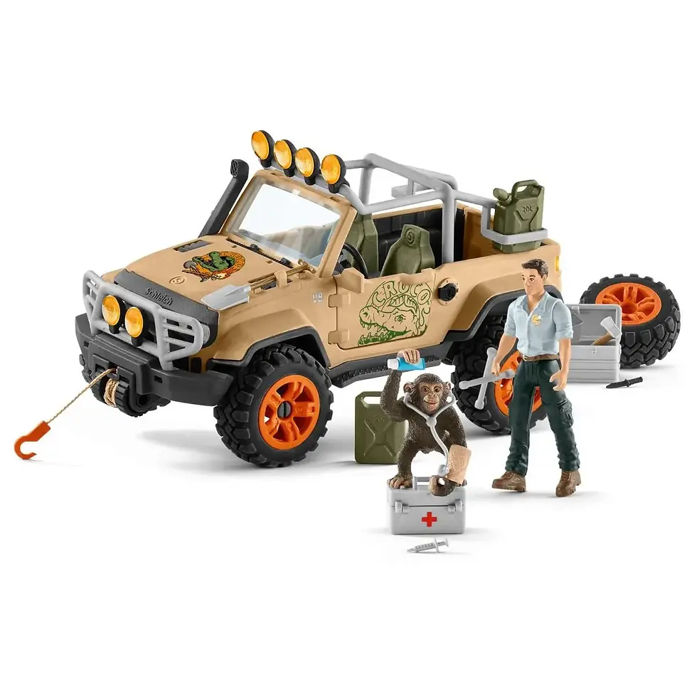 Miniatura: Schleich - Jipe com Guincho