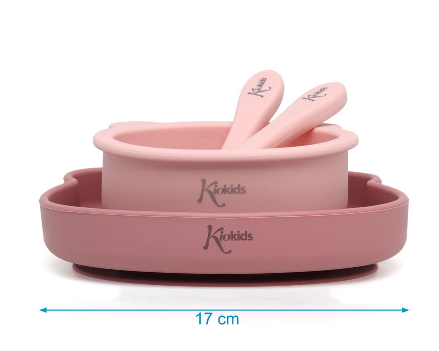 Miniatura: Kiokids - Conj.Refeição Silicone Rosa