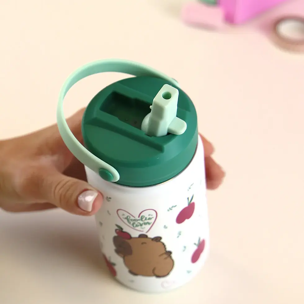 Miniatura: Aurea - Garrafa Térmica C/Adaptador 330ML Ice Green Apples Capivara