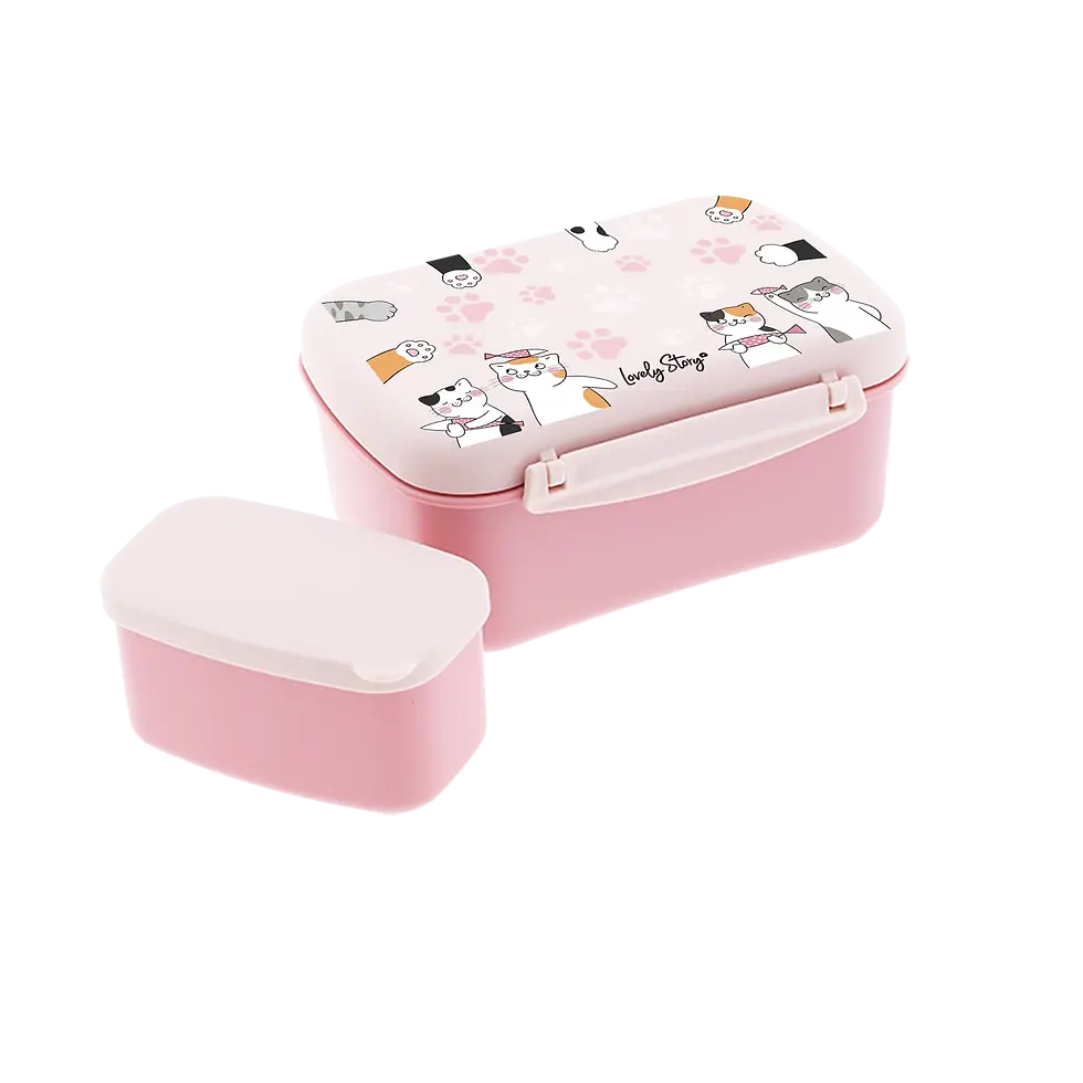 Aurea - Tupper Hermético Pink Cats