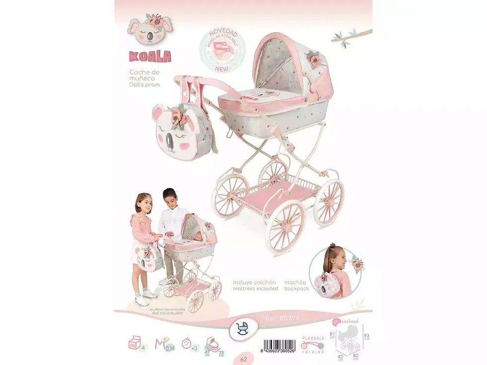 Miniatura: DeCuevas - Carrinho Bonecas C/Alcofa Koala