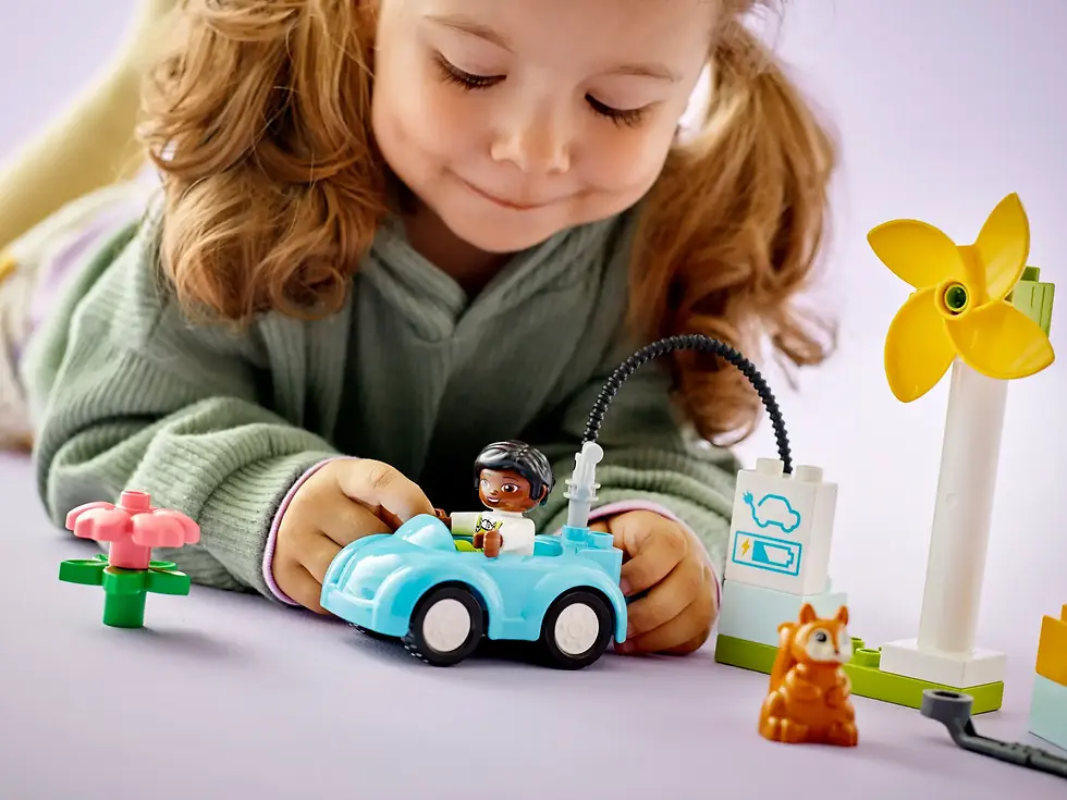 Miniatura: Lego Duplo - Turbila Eólica e Carro Eletrico