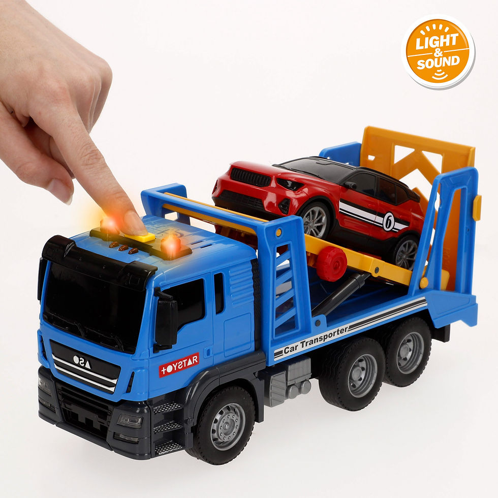 Miniatura: Camião Reboque C/Carro Luz e Som Speed & Go