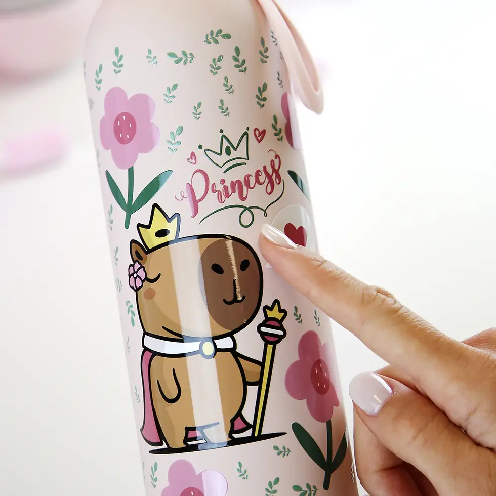 Miniatura: Aurea - Garrafa Térmica 750ML Pink Queen Capivara