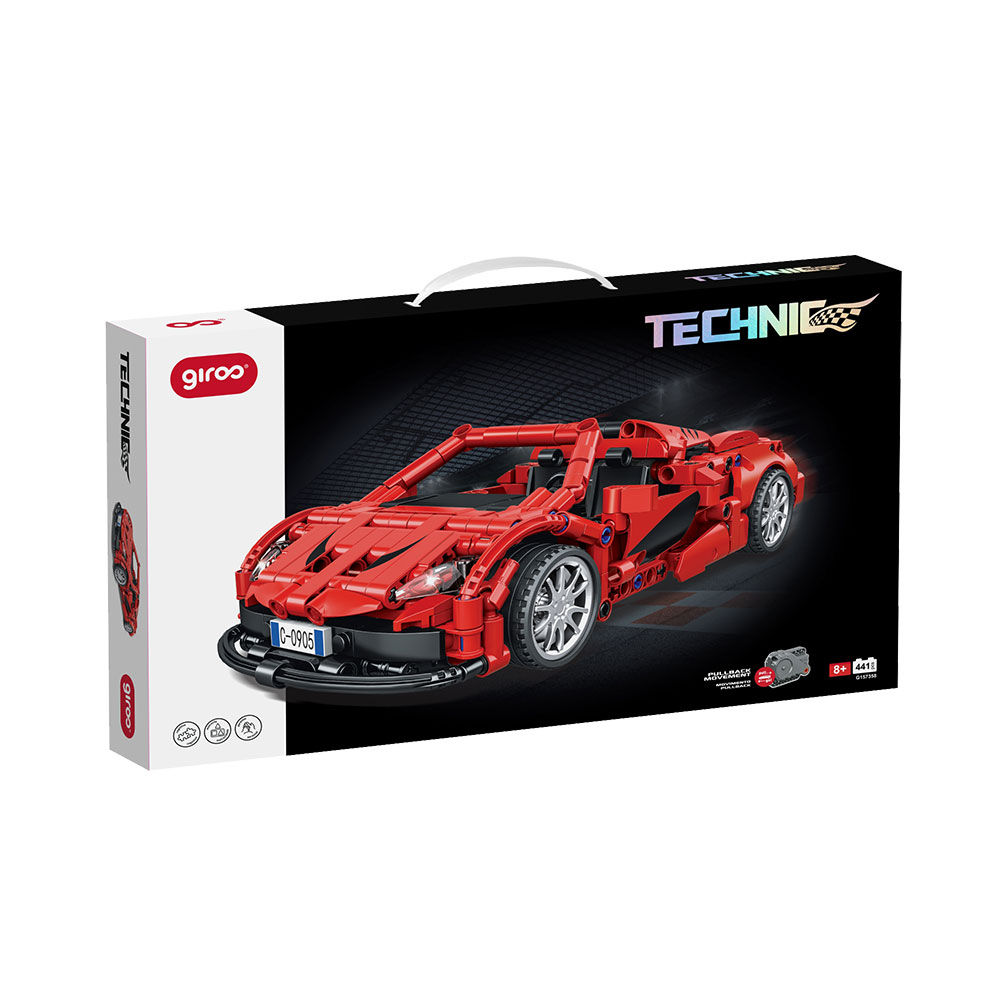 Const.Giros - Technic Racing Car Pullback Vermelho