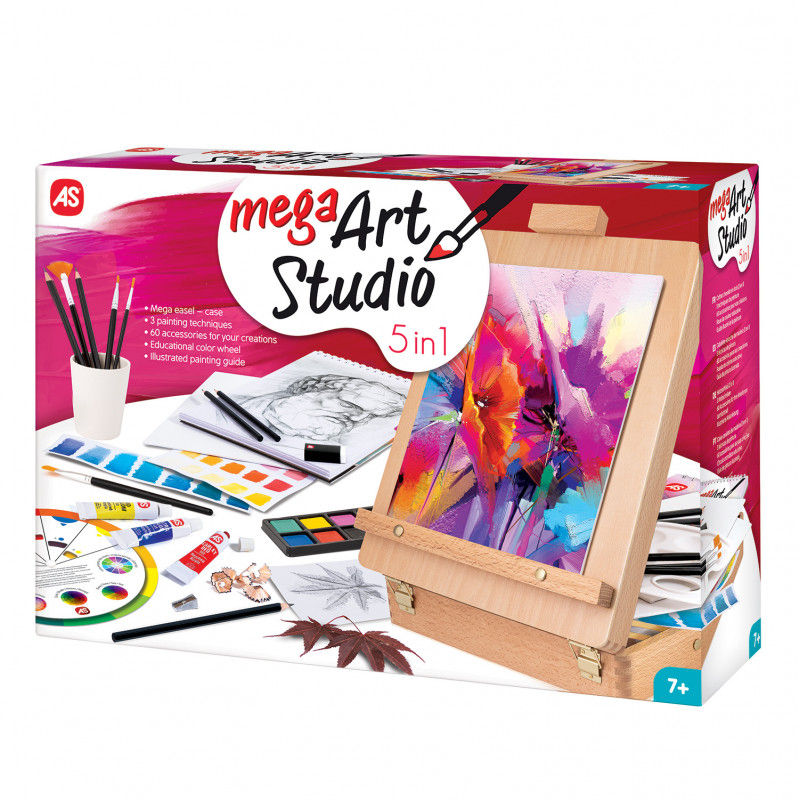 Cx Pintura Art Studio 5em1 C/Cavalete Mesa