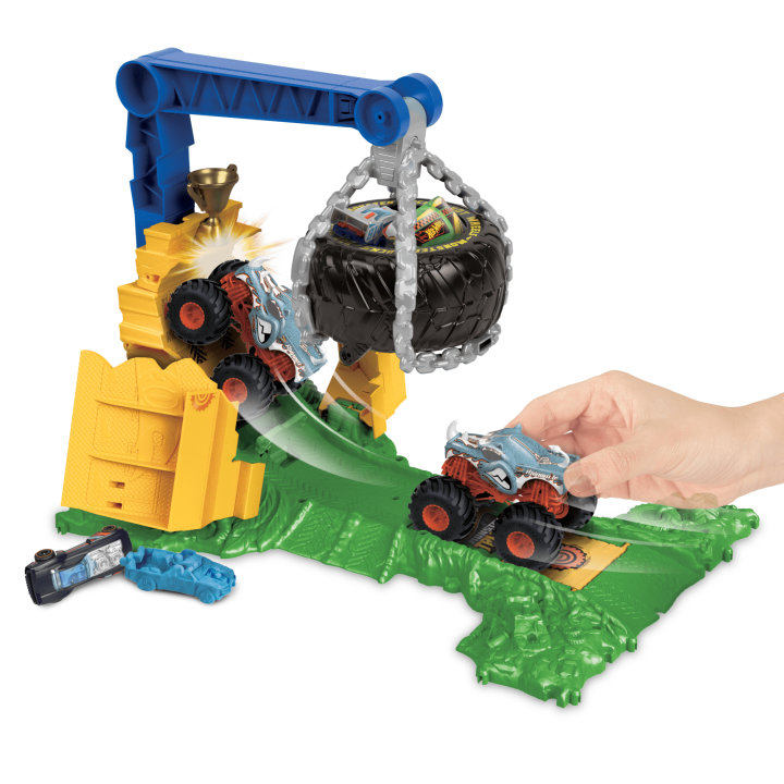 Miniatura: Hot Wheels - Pista Monster Truk Arena Amashers Rhinomite