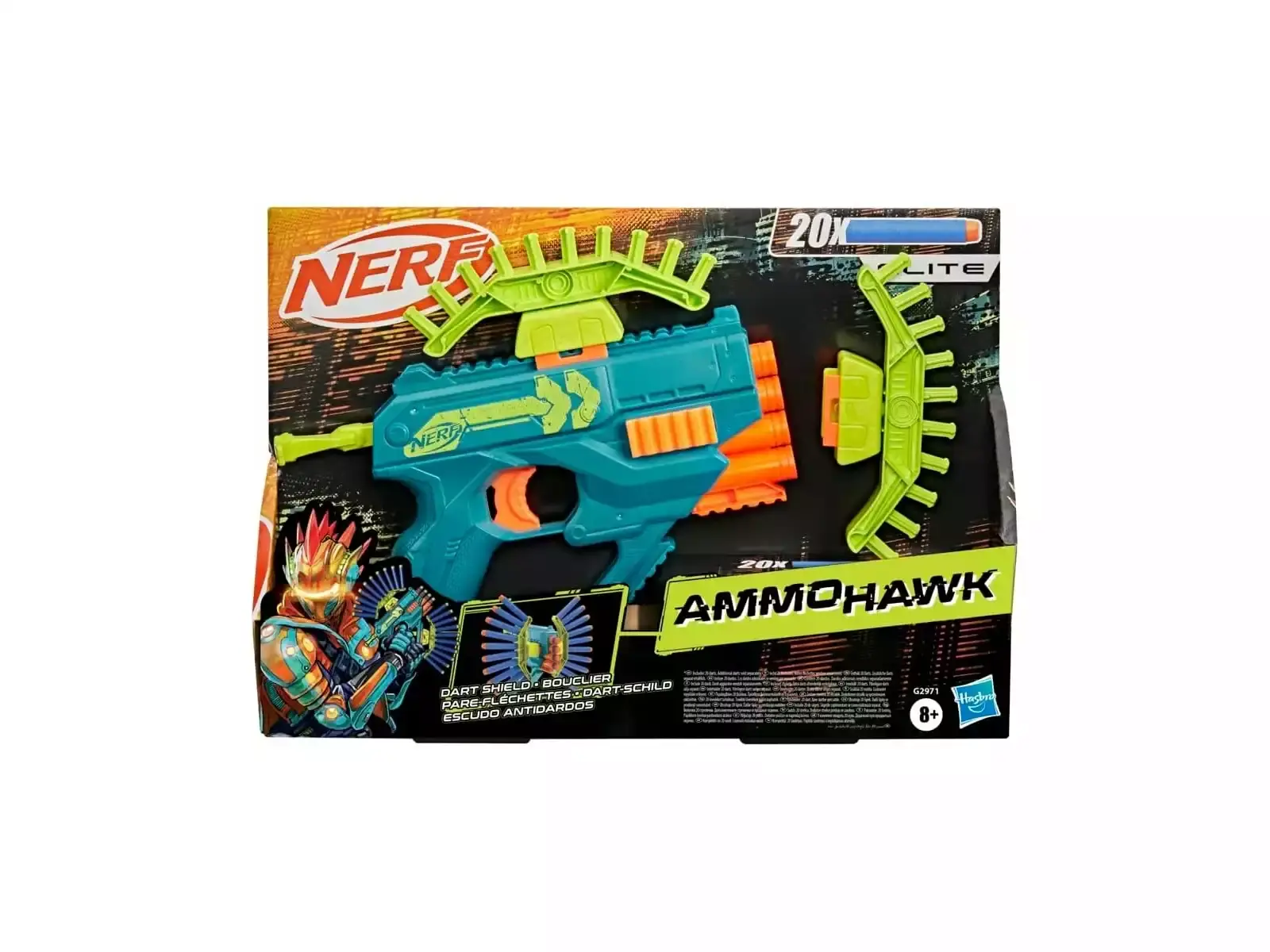 Nerf Ammohawk C/Escudo Antidardos