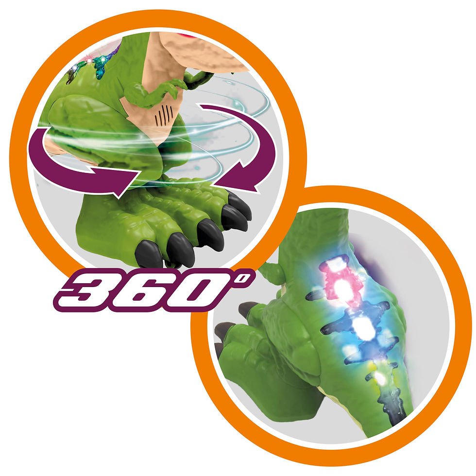 Miniatura: Dinossauro R/C C/Sons e Movimentos CB