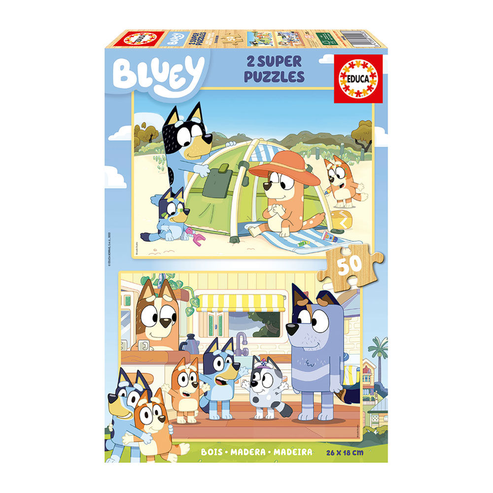 Educa - Puzzle Madeira 2x50pçs "Bluey"