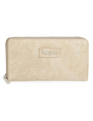 Pepe Jeans - Carteira C/Fecho Jana Bege
