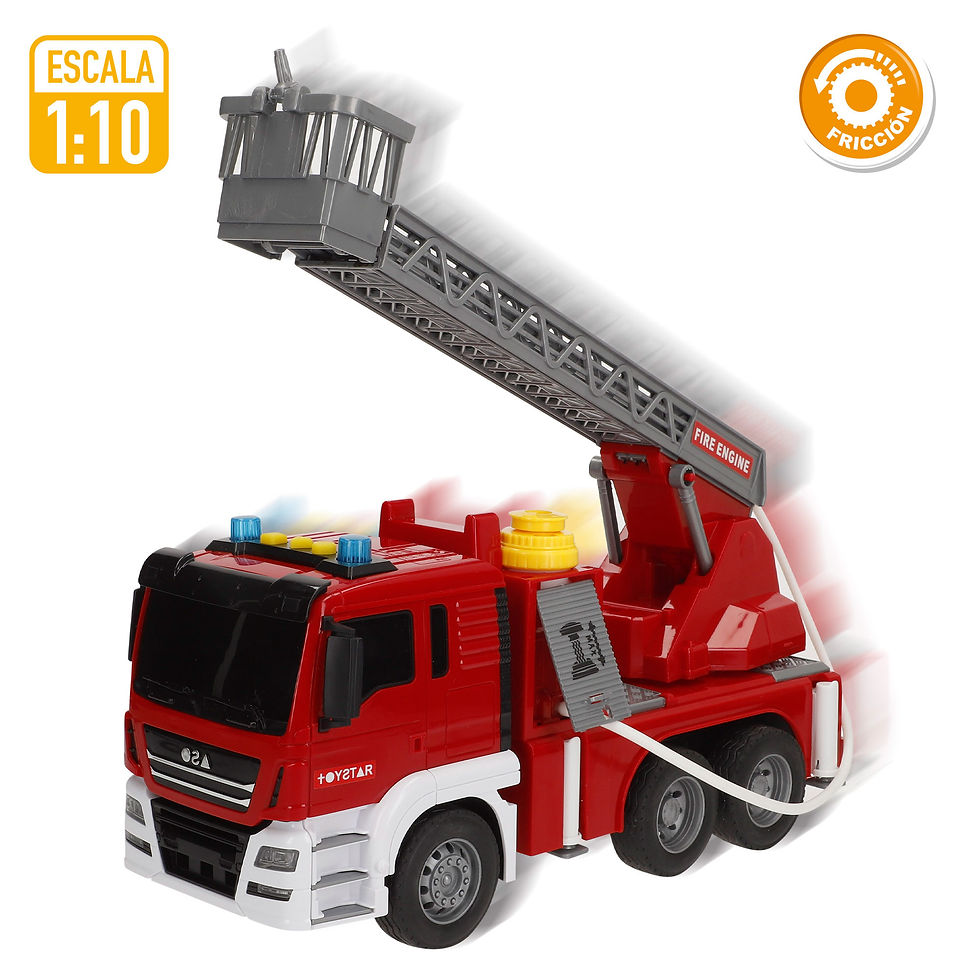 Miniatura: Camião Bombeiros C/Escada C/Luz e Som Speed & Go