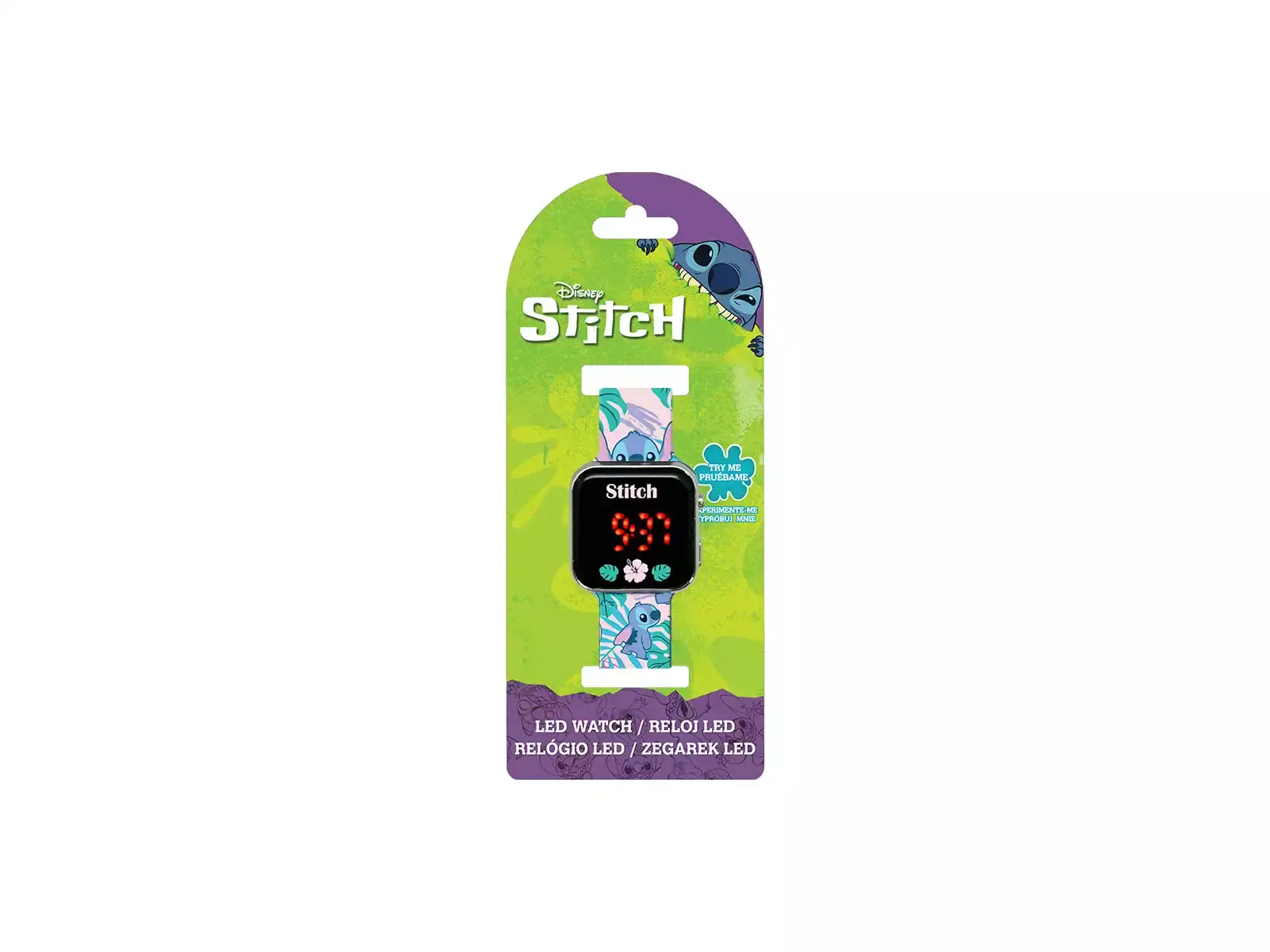 Relógio Led Stitch Rosa