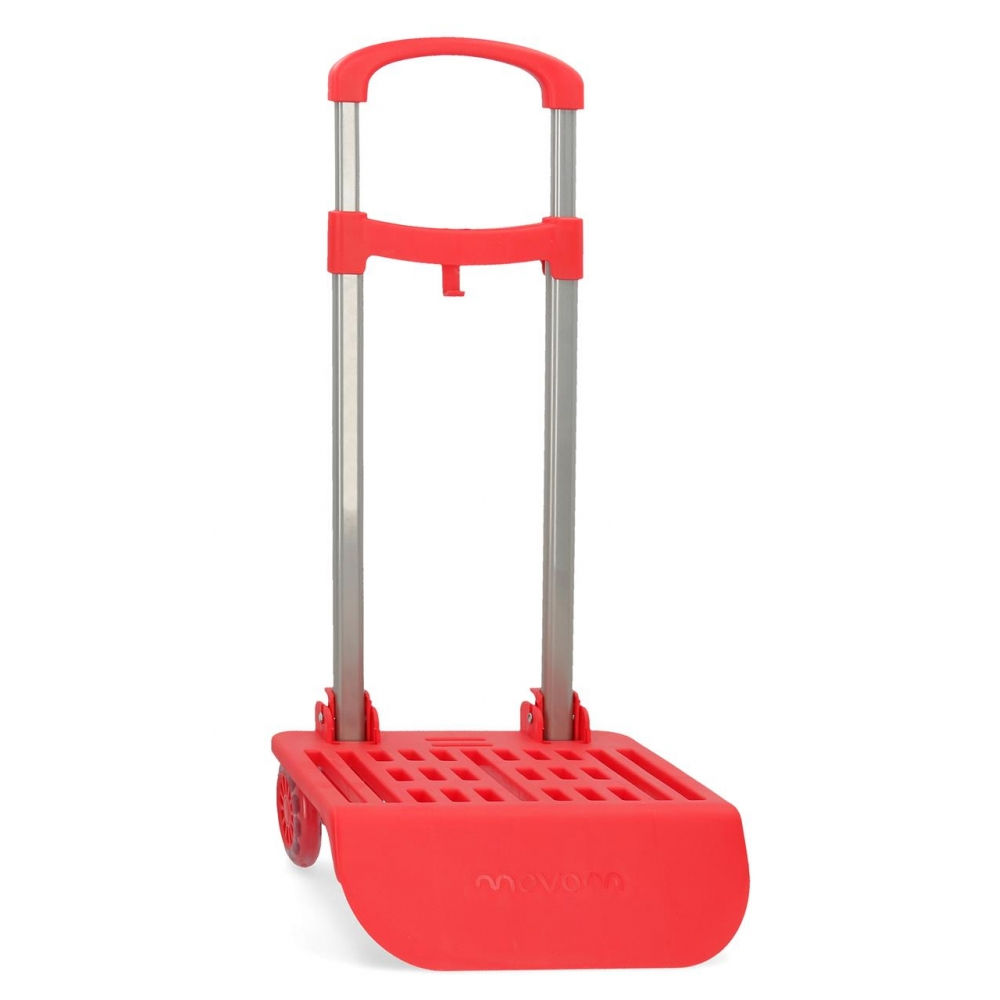 Carrinho P/Mochila Escolar Dobrável Movom Vermelho
