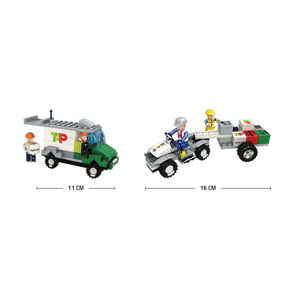 Miniatura: Const. TAP - Carrinha Catering + Carro Bagagens C/4 Figuras