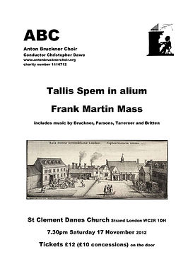 Tallis Spem in Alium, 17th November 2012