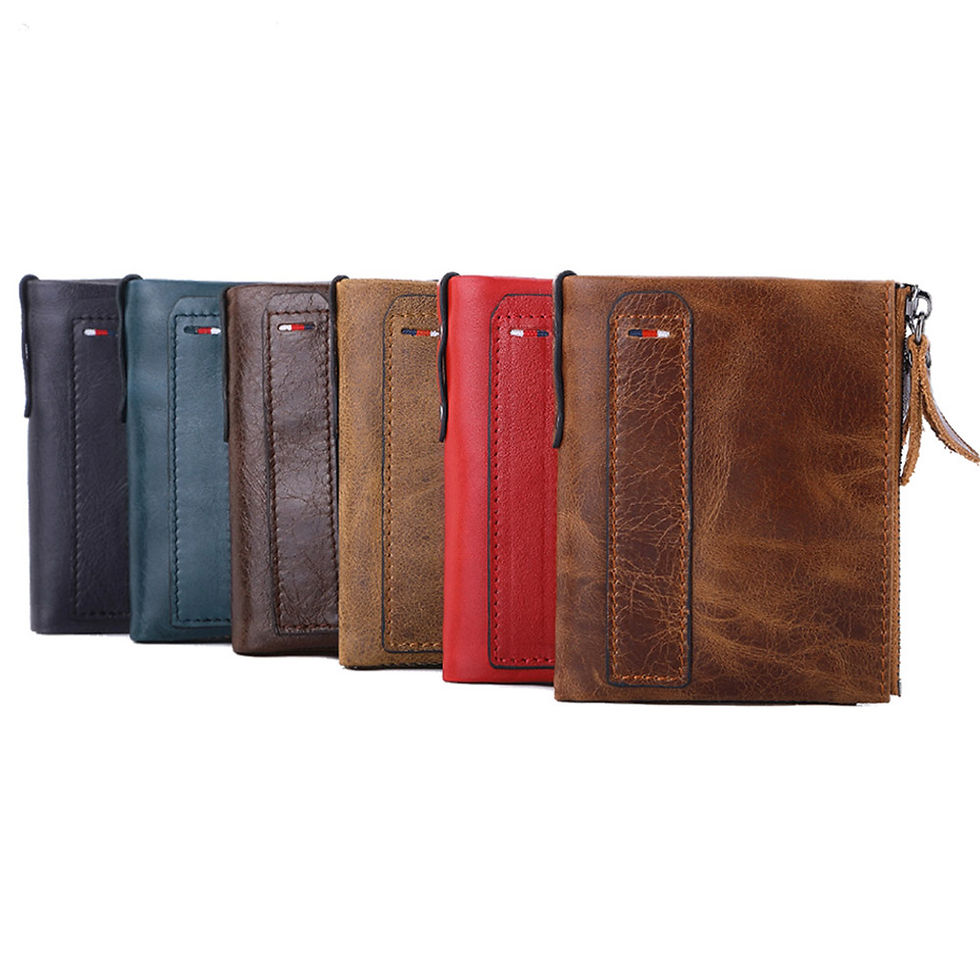 Thumbnail: Men Wallets 100% Genuine Leather Short Card Holder Leather Men