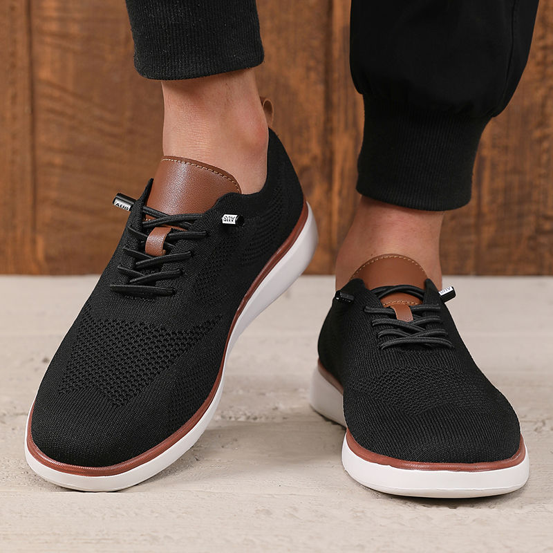 Thumbnail: Fashionable Avant Garde Men's Sports Shoes Knitted Mesh Breathable Trendy Appear