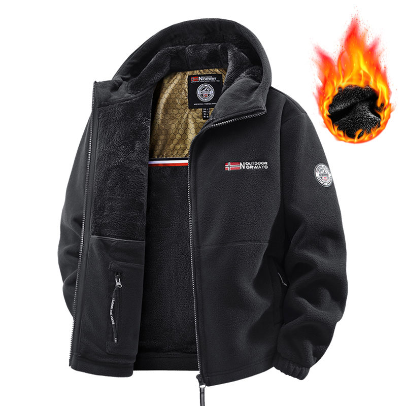 Thumbnail: Men Heated Jacket Winter Polar Fleece Jacket Men Thermal Fleece Tactical Sports 