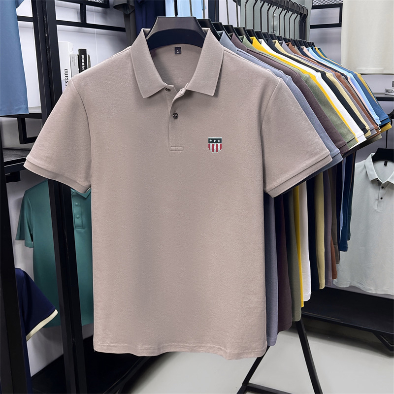 Thumbnail: Men's summer luxury brand polo shirt lapel printing