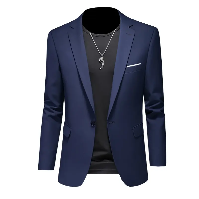 Thumbnail: Boutique Fashion Solid Color High-end Brand Casual Business Men's Blazer Groom W