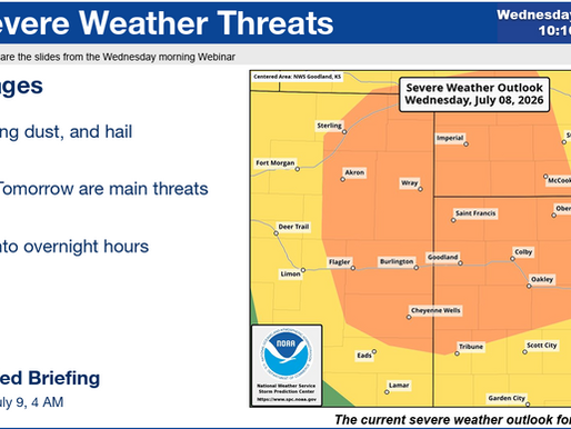 Severe Weather Expected Across Northwest Kansas Wednesday and Thursday