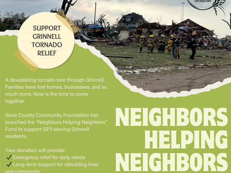 Press Release: Neighbors Helping Neighbors: Tornado Relief Fund for Grinnell