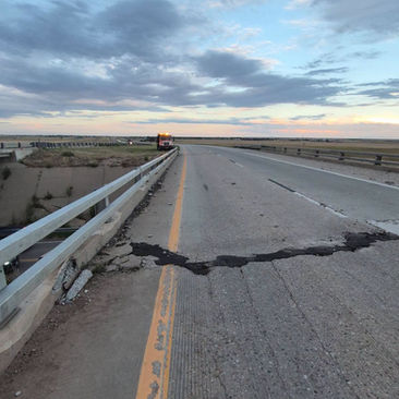 Emergency Road Repairs Temporarily Close Eastbound I-70 Near Bennett