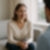 Smiling woman in therapy session