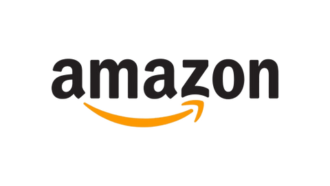 Amazon logo with arrow, online shopping and retail services