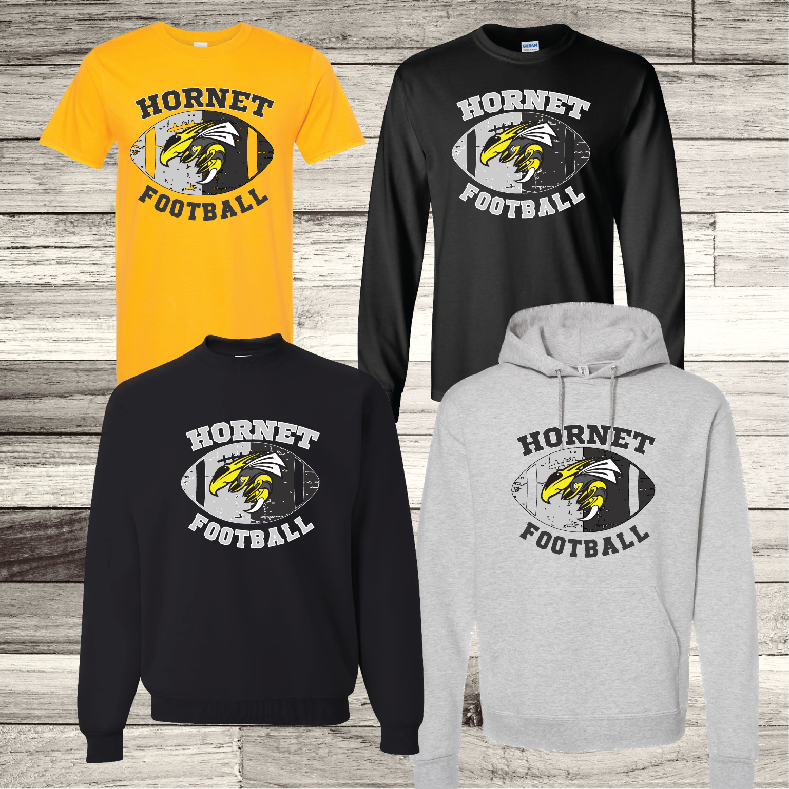 Hornet Die-Cut Football