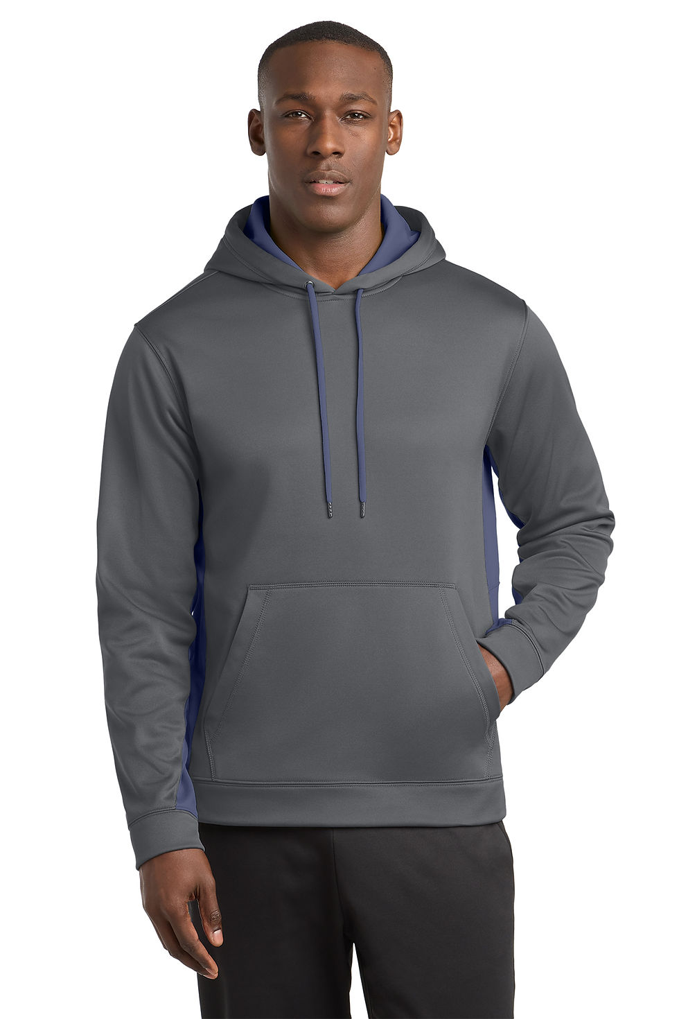Thumbnail: Sport-Tek Sport-Wick Fleece Colorblock Hooded Pullover
