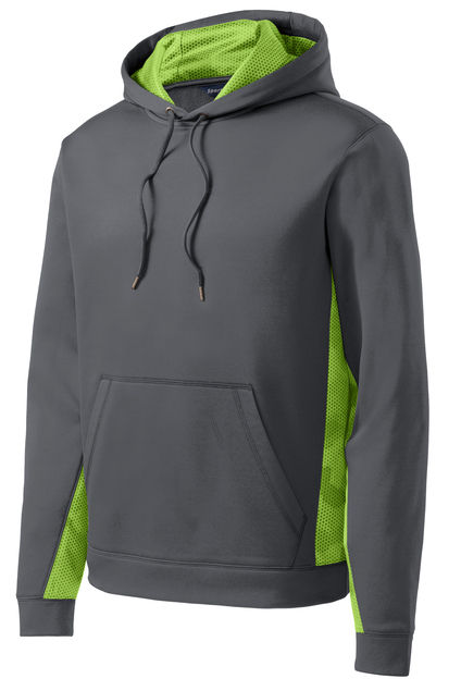 Thumbnail: Sport-Tek Youth Sport-Wick CamoHex Fleece Colorblock Hooded Pullover
