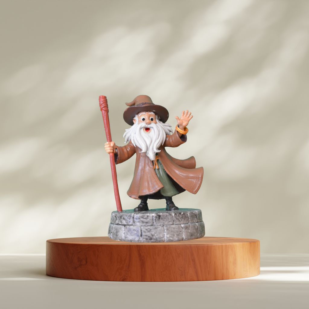 Wizard of Wisdom Figurine | Hand-Painted Resin Fantasy Collectible