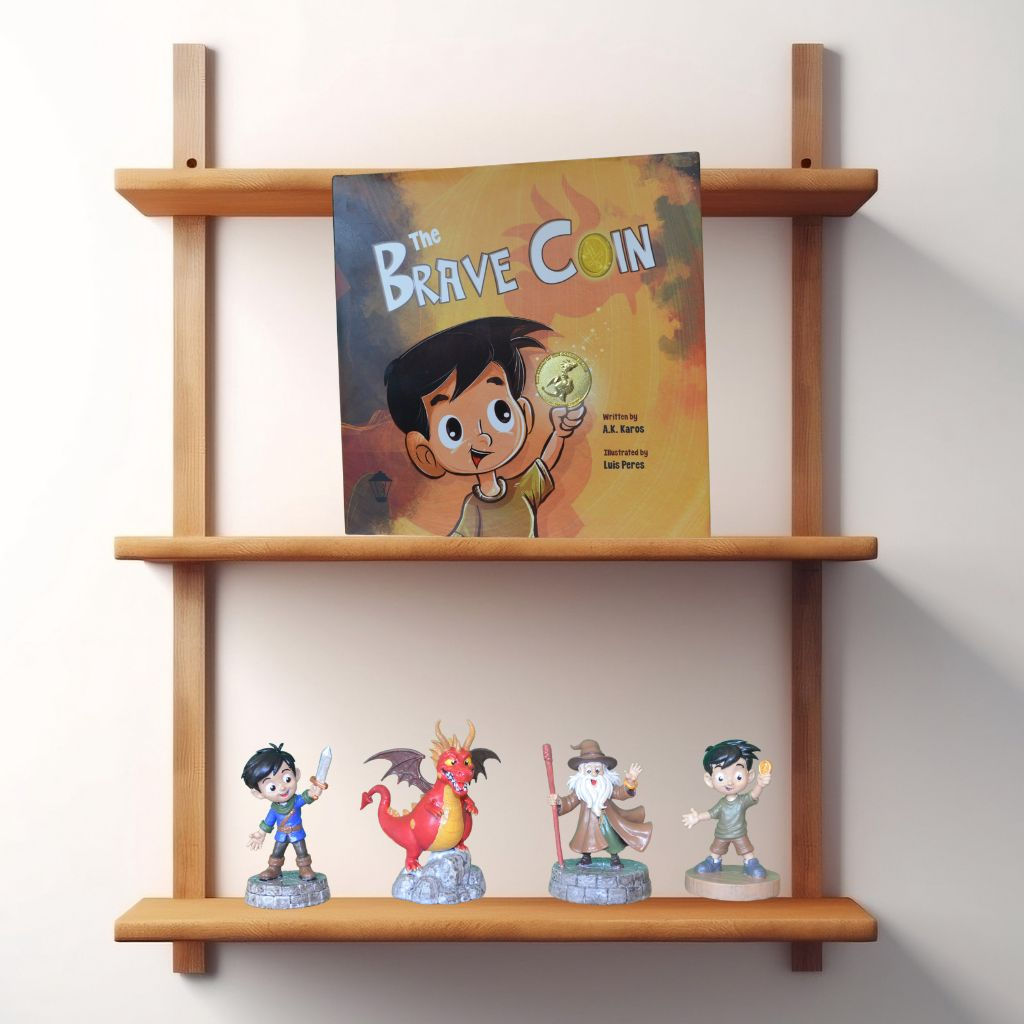 The Brave Coin Box Set | Children's Book with Coin & 4 Collectible Figurines