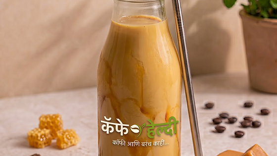Honey Caramel Chill – Cold Coffee (Pure Milk + Honey)