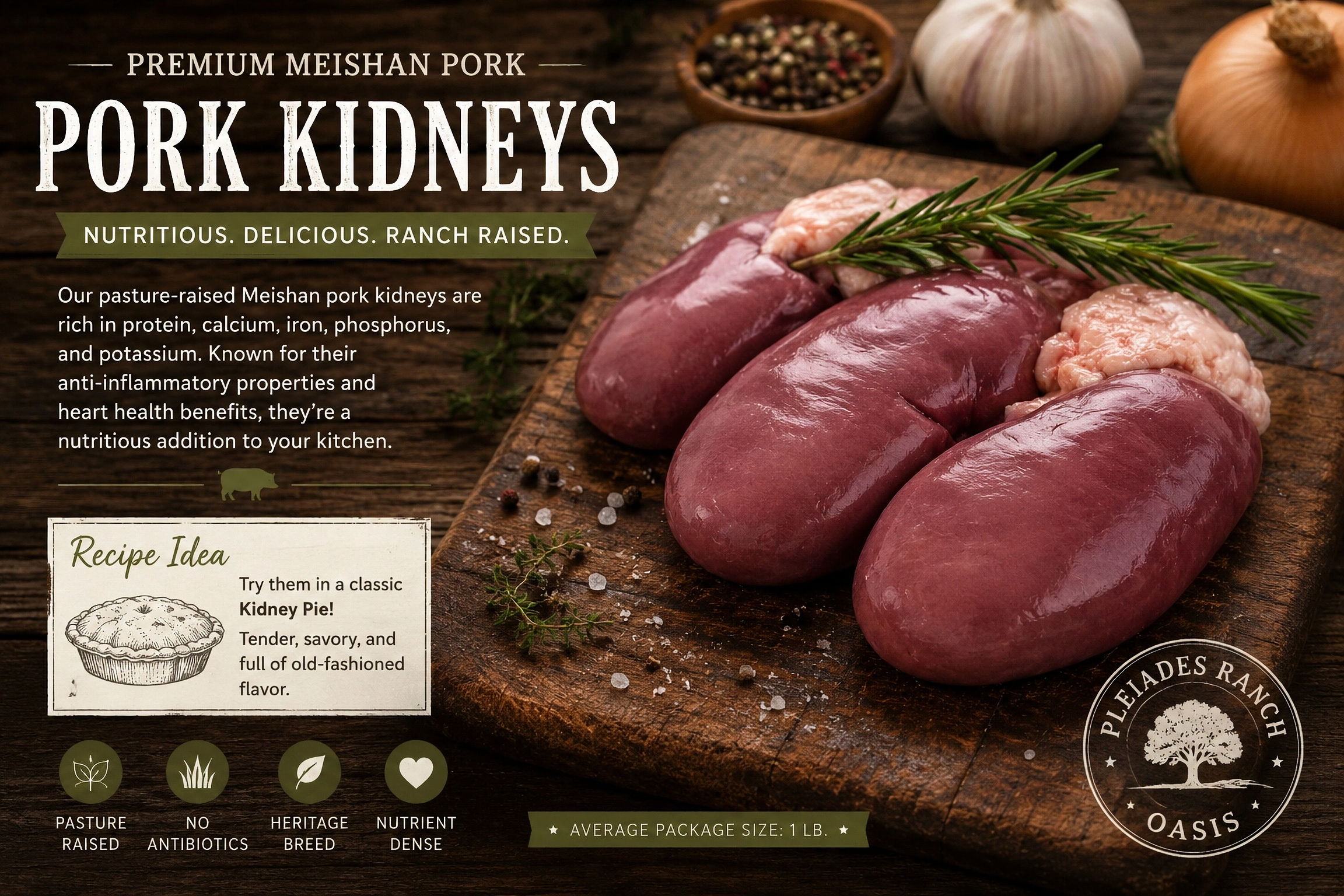 Meishan Pork Kidney - Pleiades Ranch Oasis