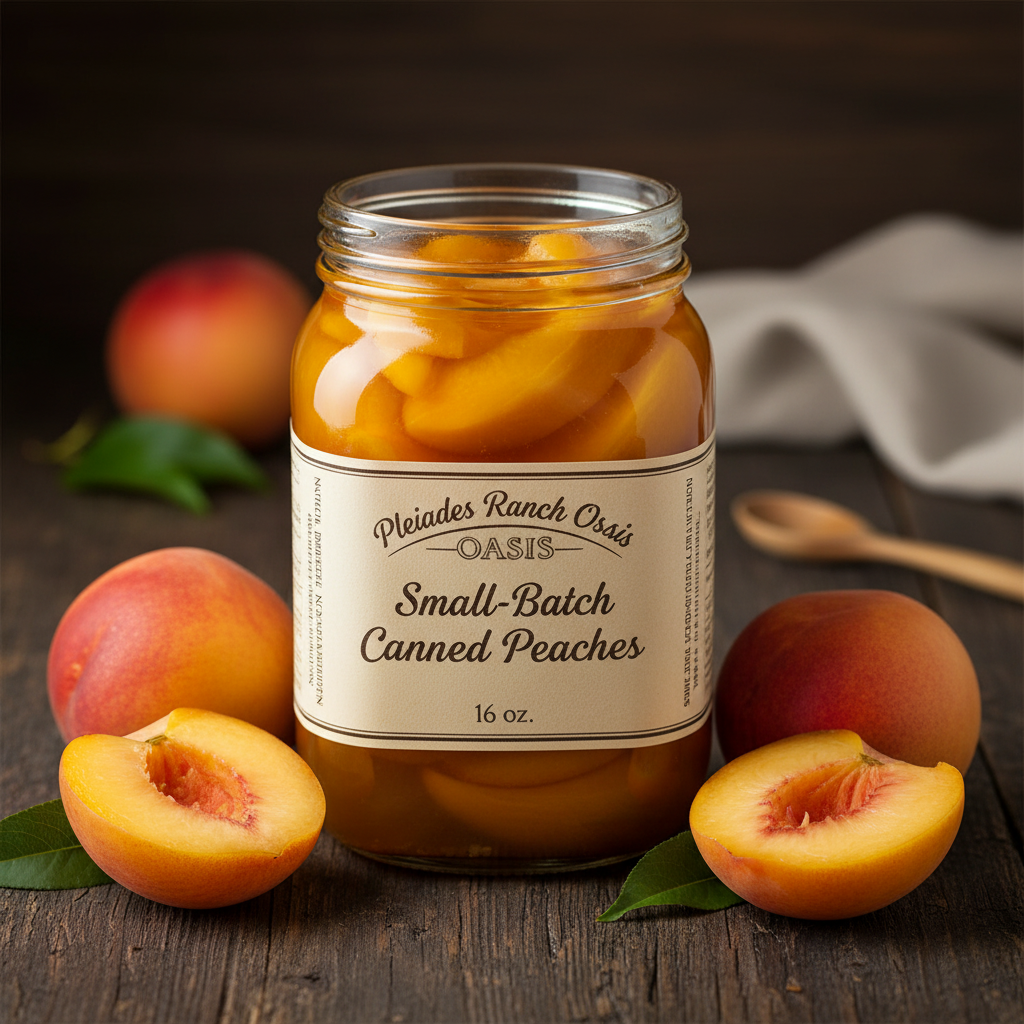 Small-Batch Canned Peaches - Pleiades Ranch Oasis product image