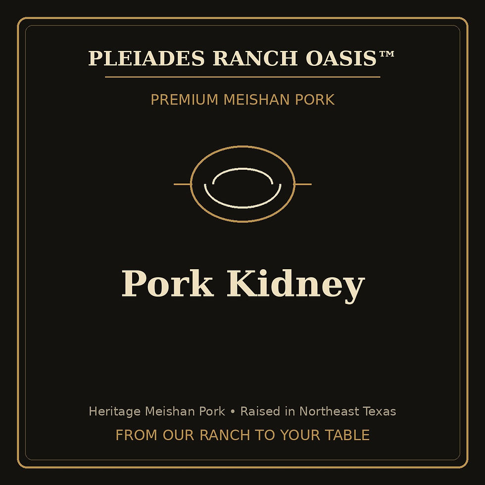 Pork Kidney - Pleiades Ranch Oasis Premium Meishan Pork
