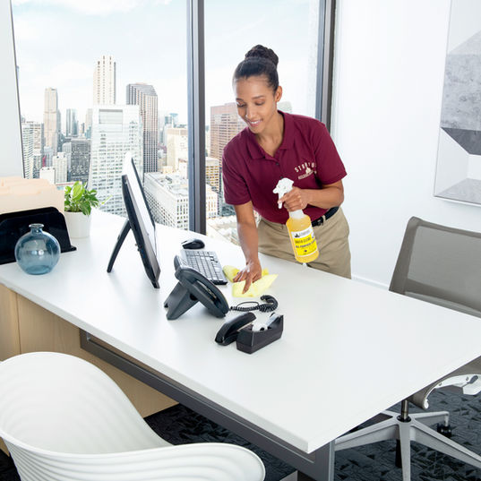 At LynBe Cleaning, we understand the importance of having a clean and presentable office space. Our professional staff are committed to making sure that your office is dust-free, tidy and presentable. We use top-notch cleaning products that are both effective and safe for the environment. Our team of experienced cleaners will dust the furniture, wipe down table tops, mop and hoover floors and empty out all the trash. We guarantee that your office will be left looking spick and span after our visit. Contact us today to book a cleaning service and keep your office looking its best.